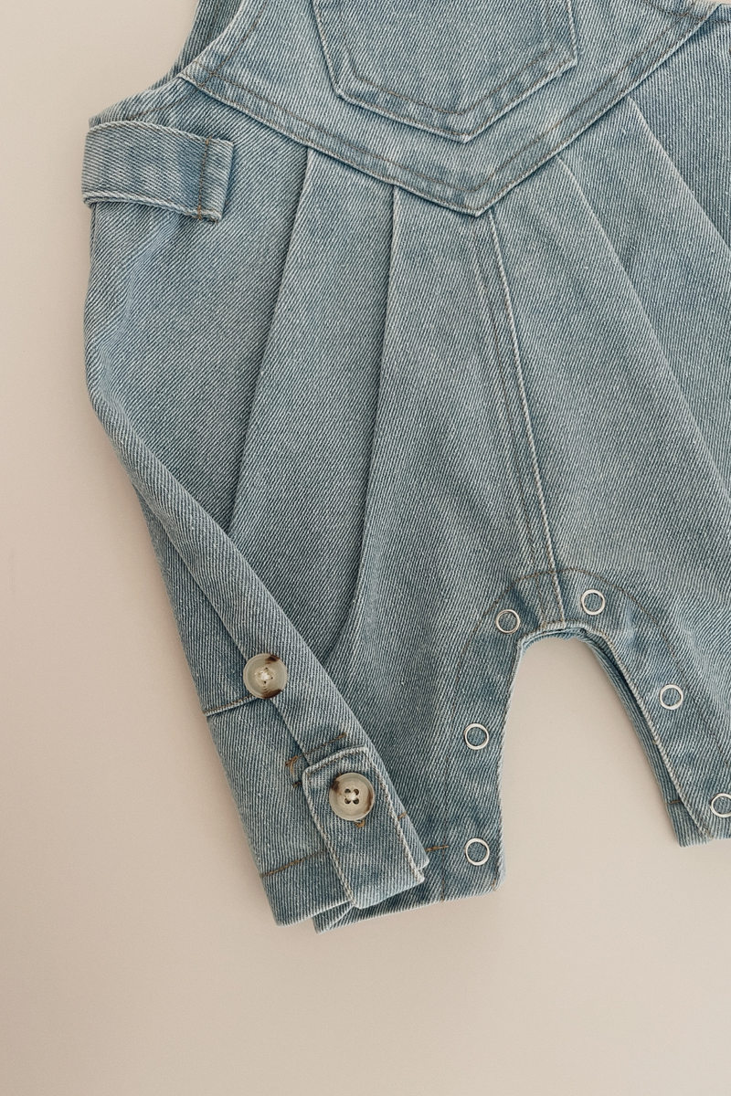 Denim Overall Shorts